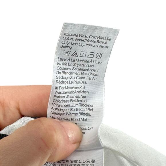 J. CREW Collection One Shoulder Ruffle Trim White Green Blue Floral Print Maxi - Picture 6 of 10